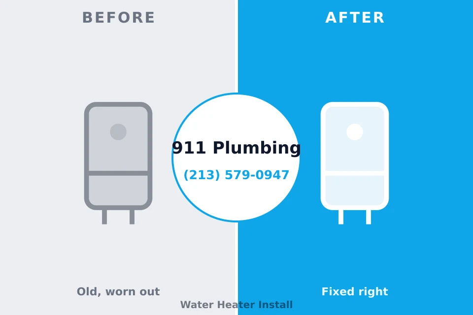 Before and after: plumbing company Weaverville, NC